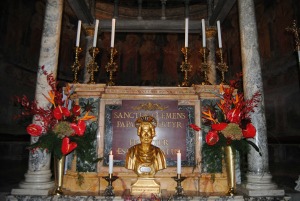 The altar in the Basilica of San Clemente, Rome
